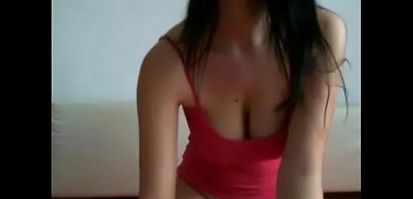  Brunette gets completely naked